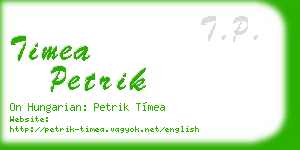 timea petrik business card